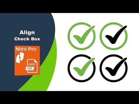 How to Straighten and Align Check Boxes in a Fillable pdf form in Nitro Pro PDF Editor