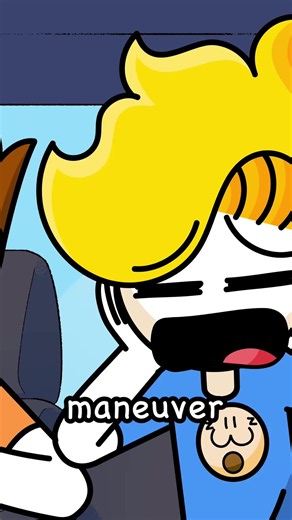 Closer than I thought 🫪 #driving #haminations #animations #cartoons #funny