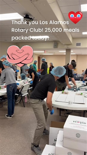 1.9K views · 46 reactions | Rotary Club of Los AlamosThank you for raising the funds to pack 25,000 ready-to-eat meals! | The Food Depot | Facebook