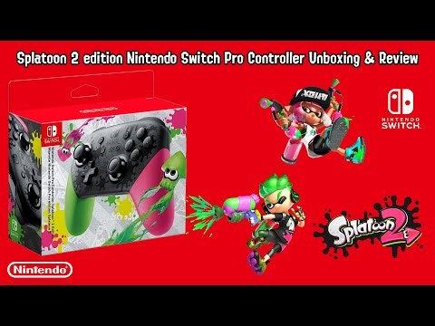 Splatoon 2 Edition Nintendo Switch Pro Controller Unboxing & Review