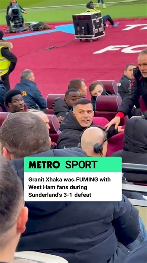 Sunderland captain Granit Xhaka got fuming with West Ham fans during his side’s 3-1 defeat in the Premier League 😤 🎥 / X - @Franki163498 | Metro Sport