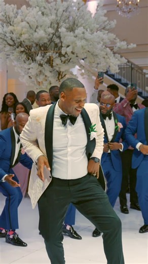 Groom Takes on the One Leg Challenge with Style