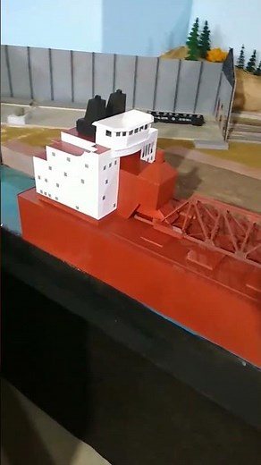 Scratch Built HO Scale Model of the Great Lakes Freighter, Paul R Tregurtha!