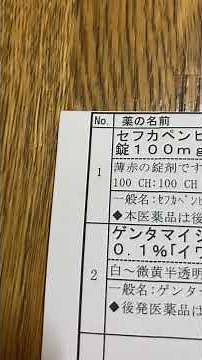 #cefcapene pivoxil #chloride tablets CH #antibiotics #Japan #shorts #セフカペンピボキシル #塩酸塩錠CH #抗生物質 #細菌感染