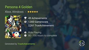 Persona 4 Golden Achievements