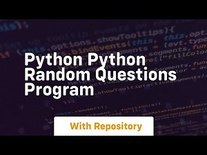 Python python random questions program
