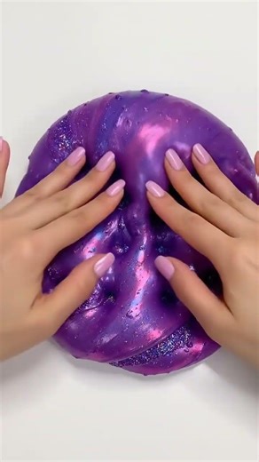 POV: You can’t stop squishing this glossy purple slime 💜✨ So satisfying!! #SlimeMaster #slimeasmr