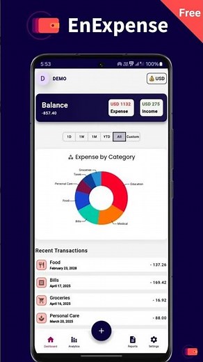 EnExpense - Free AI Money Manager App