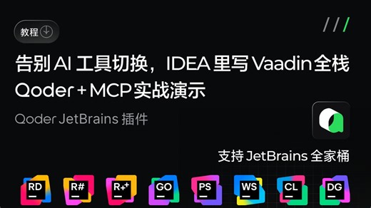 告别工具切换，IDEA里写Vaadin全栈 Qoder+MCP实战