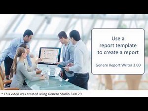 Use a report template to create a report