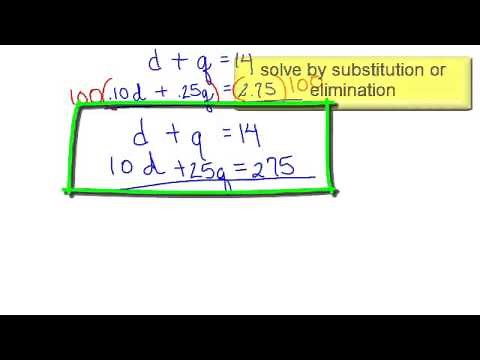 systems of equations -word problem- COINS