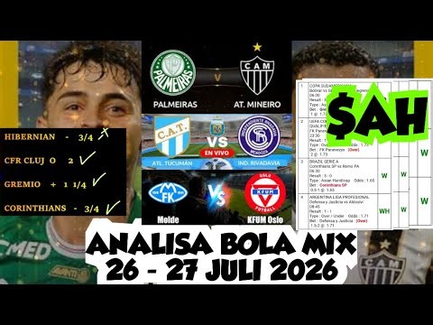 Analisis Bola Hari Ini 26 - 27 Juli 2026 | Football Predictions | Prediksi Bola Hari Ini