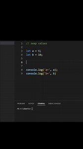 3K views · 59 reactions | #JavaScript swapping variables without using third variables  | Sabeek Sayeed | Facebook