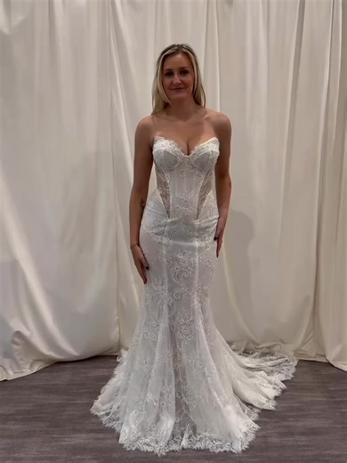 This gown is for the bride who's looking to stand out. Drop some jaws and get them talking. She's dramatic in all the right ways.