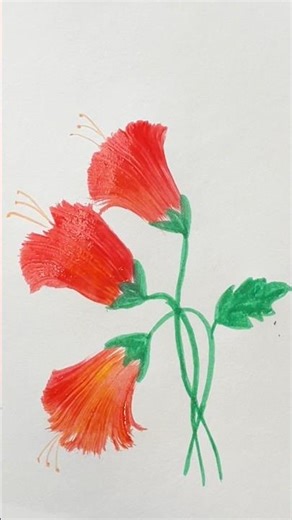 Easiest way to draw flower for kids#shorts