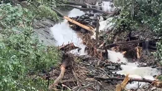 Rock slides and flooding close damaged section of I-40 in Smoky Mountains