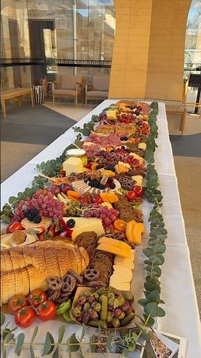 Styling a three metre grazing table for a beautiful wedding 💕 #charcuterie #grazing #wedding