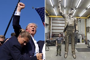 Larger-than-life bronze Trump statue unveiled ahead of inauguration