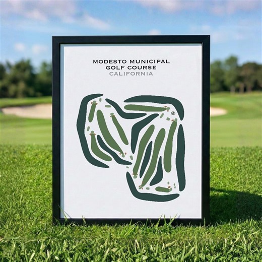 Modesto Municipal Golf Course, CA | Golf Course Map, Golf Map, Golfer Gift for Him, Scorecard Layout, Golfer Boyfriend Gift, Art Print Decor - Etsy
