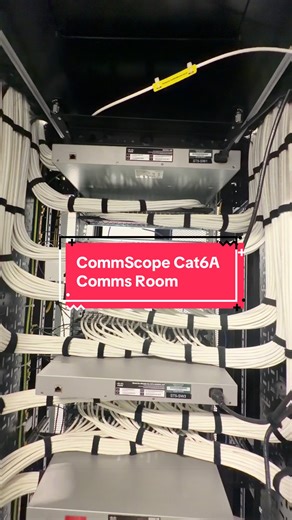 Clean Cabling. Clean network. CommScope Cat6A done properly #commscope #structuredcabling #cat6a #networkinfrastructure