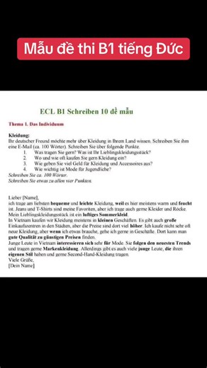 Mẫu đề thi tiếng Đức B1 ECL và mẹo học hiệu quả