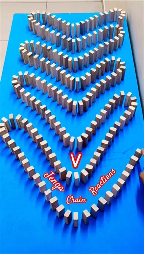 Mind-Blowing Jenga V Chain Effects #shorts #jenga #chainreaction