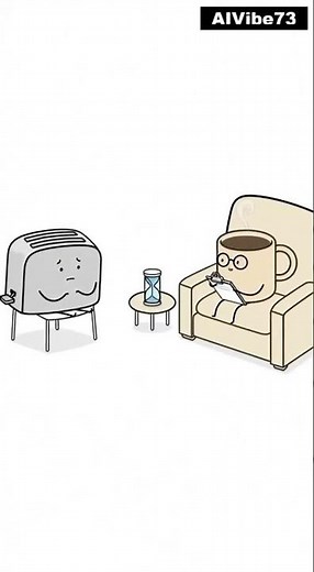 “This Toaster Needs THERAPY?! 😂 Minimalist Animation Short”