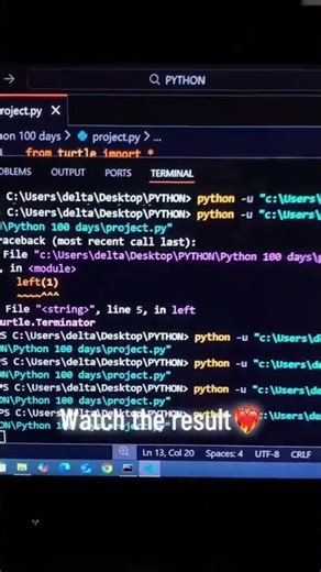 Animation❣️ #codingtricks #programmer #pythoncoding #python