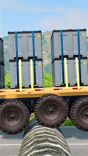 Truck Vs Giant Speedbump #1 - BeamNG.Drive