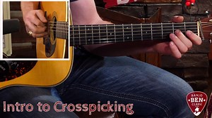 9.5K views · 208 reactions | I teach you the basic components of the forward crosspicking roll, give fun exercises, then finally a solo! This one is fun! Gold Pick members at BanjoBenClark.com receive: – 20+ minute video lesson! – Tabs in pdf & tef formats! – 3 speeds of JamTrack MP3s LessonLink: https://banjobenclark.com/lessons/intro-to-crosspicking-forward-roll-study-guitar-intermediate | Banjo Ben | Facebook