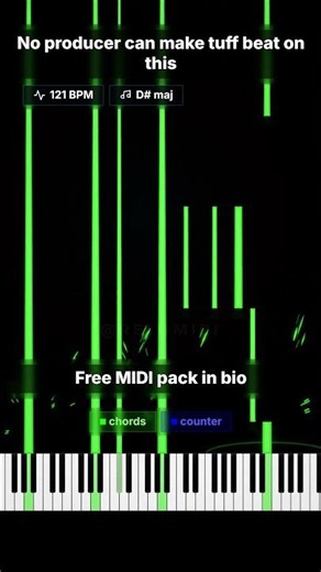 Melodic Rap MIDI Loop 121 BPM Free Download Melodic D# maj melody