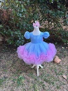 Baby Blue Girl Pageant Dress, Toddler Prom Gown, Flower Girl Dress, 1st Birthday Outfit - Etsy