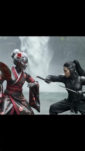 Japanese Cyborg Fight #japanimation #fighting #cyborg #cyborggirl