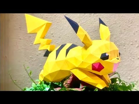 DIY 3D papercraft Running Pikachu ‪@Diycraftinstruction‬