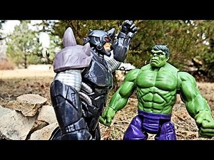Superhero Hulk vs Rhino Titan Hero Series Action Figues Epic Battle (Part 1)