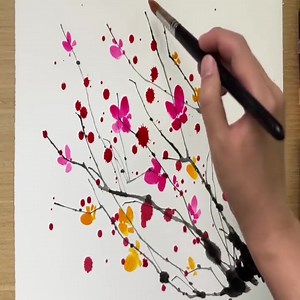 22K views · 488 reactions | Splatter Painting Technique / Easy & Simple Painting | Art Video | Facebook