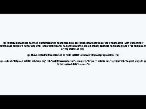 Is there a Swiftier way to access a multi-tiered JSON object in lldb?