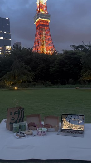 芝公園での夜ピクニック体験🗼