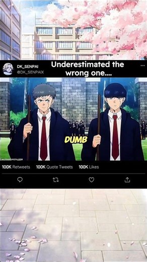 Thinking He Was dumb...Until🤣 #anime #animeshorts #manga