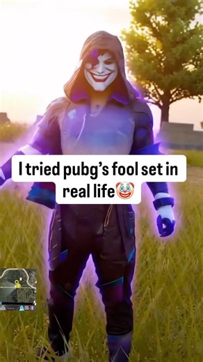 I tried pubg’s fool set in real life #shorts #pubgmobile #bgmi