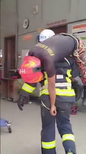 Firefighter Ladder Rescue | Fireman’s Lift Victim Evacuation | Fire Safety Drill"
