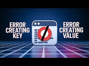 How to Fix Error Creating Key or Error Creating Value in the Registry Editor [Solution]