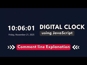 How to Create a Digital Clock using HTML, CSS and JavaScript | Step by Step JavaScript Project