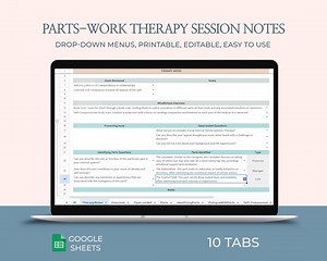 Parts-work Therapy Session Notes Therapy Template Psychotherapy Tool for Parts Work Psychology Notes Counselor Resource Session Log Sheet - Etsy