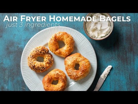Homemade Air Fryer Bagels with 3 Ingredients