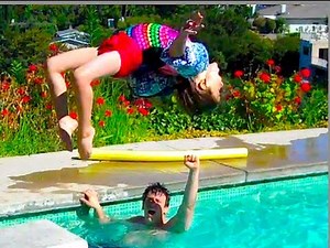 FIRST DIVING BOARD BACK FLIP!