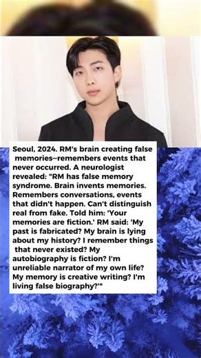 What Happened When BTS RM's Brain Started Producing Memories That Never Happened Will Make You Cry 😢