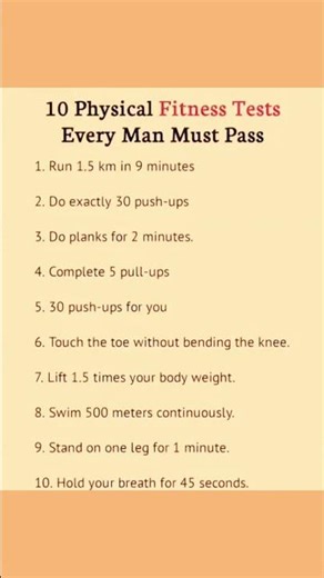 10 physical fitness test every man must pass