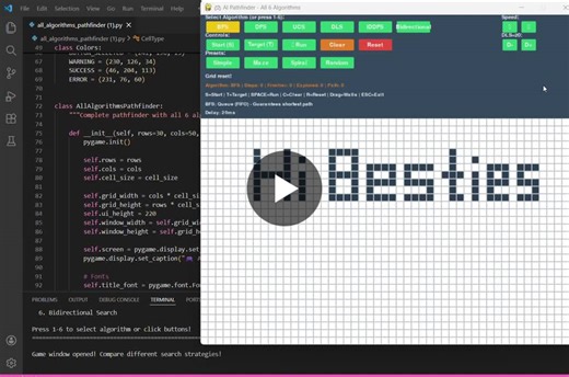 #artificialintelligence #python #pygame #algorithms #computerscience #studentproject #learningbybuilding | Noor Ul Ain Chaudhary