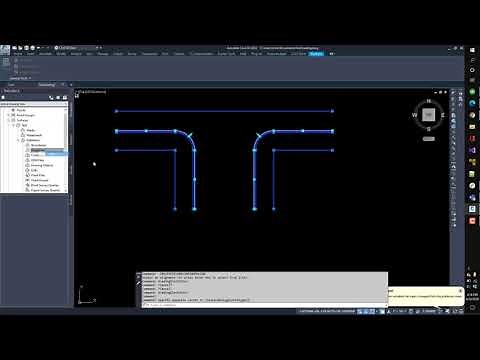 Feature Line From Alignment and Mid Ordinate Distance